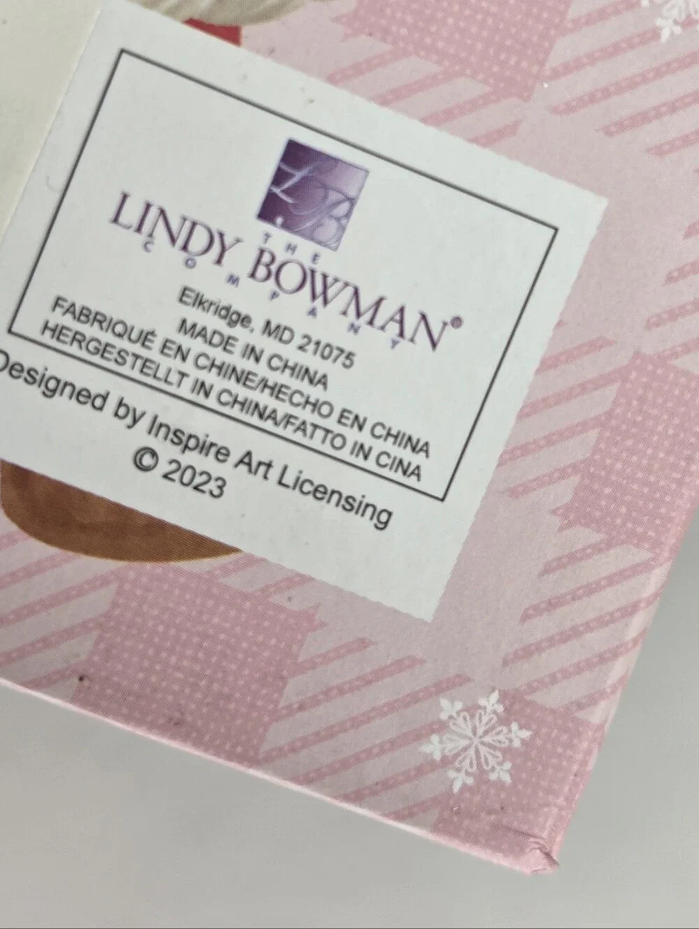 Pastel Pink Santa Claus Gingerbread Gift Box‎ Holiday Decor